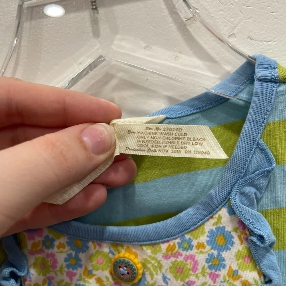 Matilda Jane Home Sweet Home Dress Size 4 Bib Ruffle Front